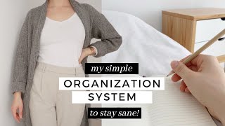 SIMPLE ORGANIZATION SYSTEM to plan your day and stay sane [upl. by Haissi]