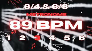 89 BPM  64 amp 68 Metronome [upl. by Lisha]