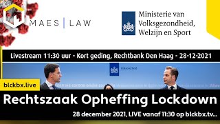 Promo Rechtszaak Opheffing Lockdown 28122021 LIVE vanaf 1130 op blckbxtv [upl. by Clarabelle]