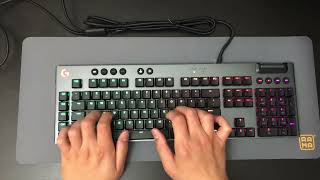 Logitech G815 Tactile Keyboard Sound Test December 2021 [upl. by Josh]