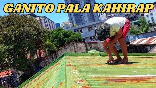 Ganito pala kahirap magkumpuni ng mga butas sa bubong ng bahay [upl. by Wennerholn]