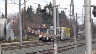 Zinfandel Dr Railroad Crossing  SacRT Trains amp Switching Rancho Cordova CA [upl. by Eerbua]