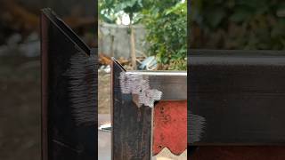 how a welder makes 90 degree joints on different sized square pipes [upl. by Atinram]