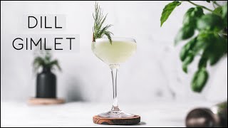 Gin Gimlet with Dill  Learn how to improvise a sour cocktail [upl. by Wylde393]