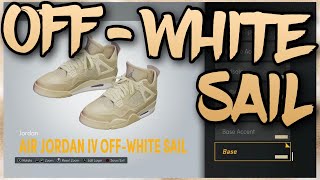 HOW TO MAKE OffWhite Air Jordan 4 quotSailquot IN NBA 2K22 NBA 2K22 Shoe Creator [upl. by Booma604]