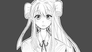 Monika Cant Help Falling in Love with You Animatic [upl. by Thar]