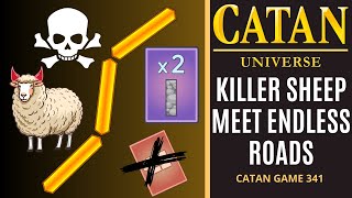 CATAN  Killer Sheep Meet Endless Roads  Game 341 [upl. by Rogovy]