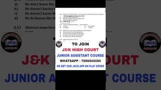 JampK HIGH COURT  PYQS  JUNIOR ASSISTANT  AAFAQ SIR [upl. by Eednam]