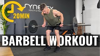 20min Barbell Workout FOLLOW ALONG [upl. by Ahsinhoj]