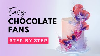 Easy Chocolate Ombre Fans CHEATS METHOD  Quick Chocolate Decorations [upl. by Annaul]