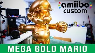 GREATEST CUSTOM AMIIBO EVER  Mega Gold Mario Amiibo [upl. by Aicemat318]