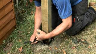 How to Replace a Damaged or Rotten Fence Post Buy Sheds Direct DIY StepbyStep Tutorial [upl. by Ardiekal]