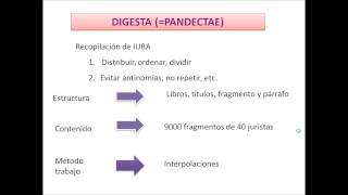 umh1191 201314 Lec005 Fuentes del Derecho Romano Justinianeo [upl. by Eicyaj]