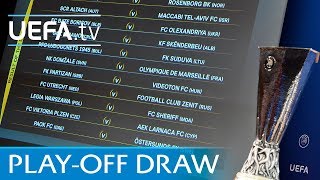 UEFA Europa League playoff round draw [upl. by Shishko389]