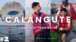 CALANGUTE BEACH GOA🏝️ WATER SPORTS ACTIVITIES IN GOA😎 [upl. by Annahtur817]