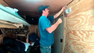 Installing an Extra light  6x10 Enclosed Trailer Conversion Project [upl. by Jopa]