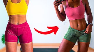 Get Small Waist Flat Belly in 2 WEEKS  15min STANDING ABS Workout No Jump Beginner Friendly [upl. by Knowlton]