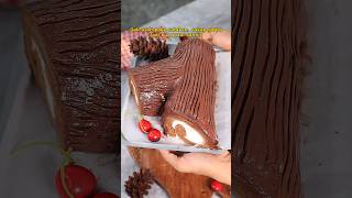 YULE LOG CAKE ide sajian untuk natal recipe by Novita Sari [upl. by Maren753]