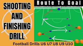 Passing and SHOOTING Drill  Route To Goal  FootballSoccer Training  easyBeginners [upl. by Yennor998]