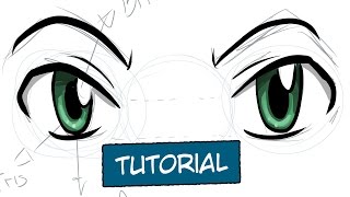 COMO DESENHAR OLHOS NO MANGÁ  Tutorial [upl. by Aleekat]