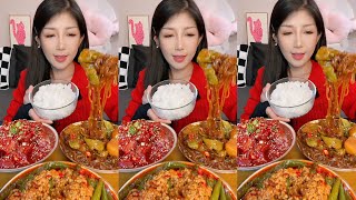 ASMR SOSLU ÇİN YEMEKLERİ YEME  MUKBANG CHINESE SPICY EATING SHOW [upl. by Danni]