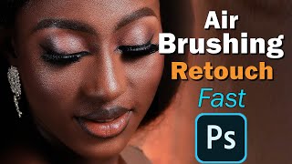 Air brushing FAST RETOUCHING Tutorial Adobe Photoshop [upl. by Ydroj]