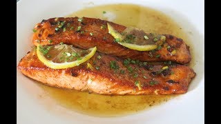 Recette 118  Un Saumon Tendre au Beurre et au Citron en 5 MINUTES  Lemon Butter Salmon [upl. by Roath]