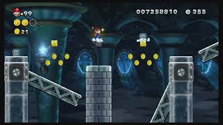 Wendys Shifting Castle All Star Coins  Frosted Glacier Castle  New Super Mario Bros U Deluxe [upl. by Arik]