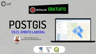 🌎 Geotaller ¡GRATUITO PostGIS en el Ámbito Laboral  CAEG [upl. by Afihtan862]