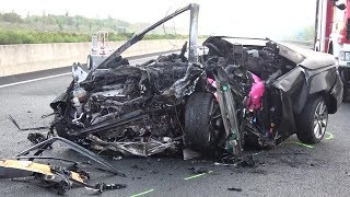 4 Tote  1 Verletzte bei Unfall auf A4 Höhe KerpenBuir am 270817  OTöne Link in der Beschreib [upl. by Dry]