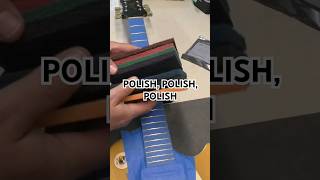 Fret polishing with 3M abrasive pads [upl. by Auvil]