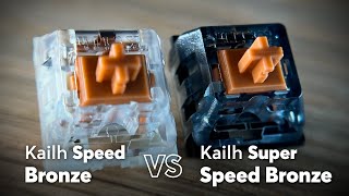 Kailh Speed Bronze VS SUPER Speed Bronze Sound Test  Fast Clickies [upl. by Liuqa425]