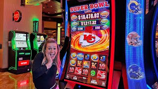 The New NFL Super Bowl Slot Machine PAYS OUT HUGE [upl. by Ramuk]