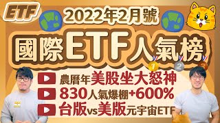 METV和903富邦元宇宙差在哪 🎢還好躲過了農曆年美股坐雲霄飛車｜柴鼠國際ETF人氣榜 2022年2月號 [upl. by Annie]