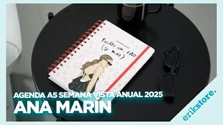 AGENDA ANUAL 2025 A5 SEMANA VISTA ANA MARÍN  ErikStore [upl. by Kirby]