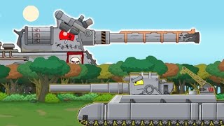 Battle Between Two Landkreuzers P1500 and p2000 Cartoons About Tanks HomeAnimations [upl. by Acirat]