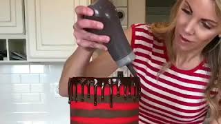 Valentines Day Cake Timelapse Neurotic Mom Bakes [upl. by Zetes]