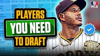 The Best Draft Targets at Each Position 2024 Fantasy Baseball [upl. by Worrad]