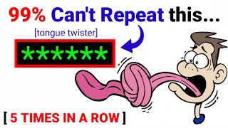 Only 1 can repeat this Tongue Twister 5 times in a row [upl. by Aeniah]