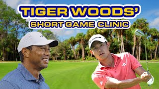 Tiger Woods Short Game Clinic With Collin Morikawa  TaylorMade Golf [upl. by Anaeerb234]