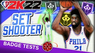 Best Shooting Badges on NBA 2K22  Set Shooter Badge Full Details [upl. by Alleacim]