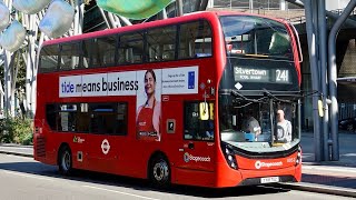 London Bus Route 241  Stratford City to Silvertown  Subtitles [upl. by Ayotak]