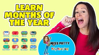 Learn Months of the Year Song for Children  12 Months of the Year  Calendar song with Patty Shukla [upl. by Orren]