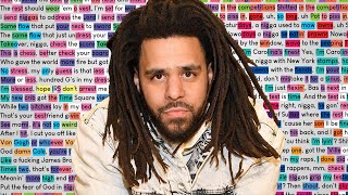 J Cole  LA Leakers Freestyle  Rhymes Highlighted [upl. by Oswal135]