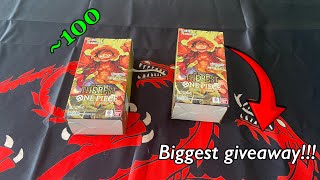 Biggest One Piece Giveaway PRB01 One Piece Card Box Opening  New One Piece Cards [upl. by Ahsenhoj]