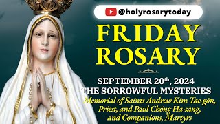 FRIDAY HOLY ROSARY 💚 SEPTEMBER 20 2024 💚 SORROWFUL MYSTERIES OF THE ROSARY VIRTUALholyrosarytoday [upl. by Assenal438]