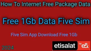 how to Etisalat five sim free 1gb data 3DAYS infomisk [upl. by Clevey]