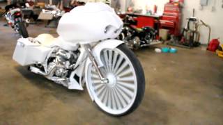 30 inch floater on white and chrome Harley Davidson Motorcycle [upl. by Danczyk]