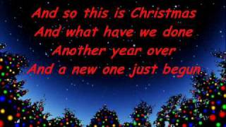 So This Is Christmas Lyrics [upl. by Jervis]