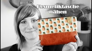 Kosmetiktasche nähen  KOSTENLOSES SCHNITTMUSTER [upl. by Mobley]